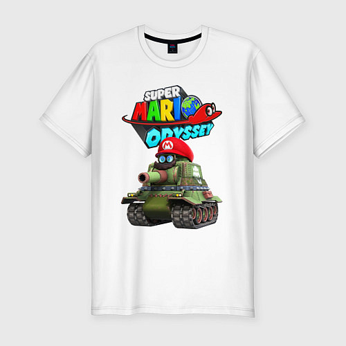 Мужская slim-футболка Tank Super Mario Odyssey / Белый – фото 1