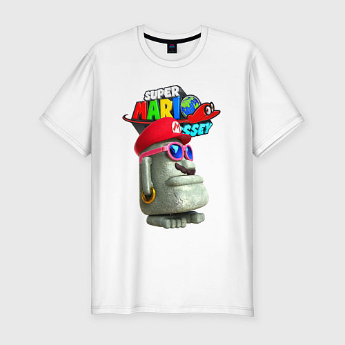 Мужская slim-футболка Super Mario Odyssey Nintendo Video game / Белый – фото 1