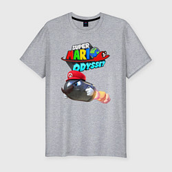 Мужская slim-футболка Super Mario Odyssey Bullet Bill Nintendo