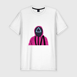 Мужская slim-футболка Squid game розовый