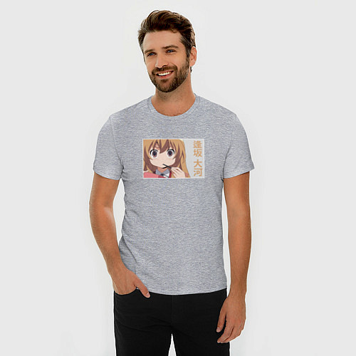 Мужская slim-футболка Тайга с нямкой Торадора / Меланж – фото 3