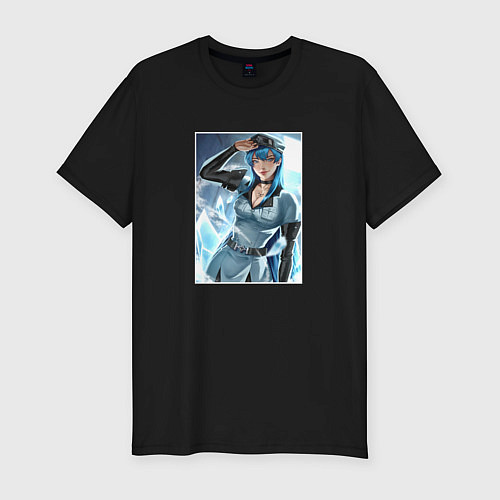 Мужская slim-футболка Esdeath art / Черный – фото 1