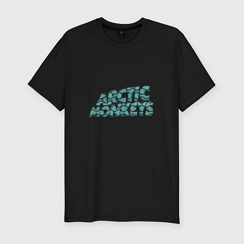 Мужская slim-футболка Надпись Arctic Monkeys / Черный – фото 1