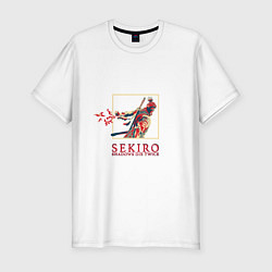 Мужская slim-футболка Sekiro Однорукий волк