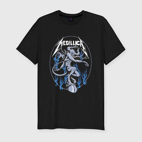 Мужская slim-футболка Metallica Thrash metal Damn / Черный – фото 1