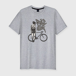 Футболка slim-fit Bike punk girl, цвет: меланж