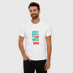 Футболка slim-fit In Love With BMW, цвет: белый — фото 2