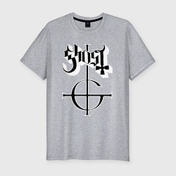 Мужская slim-футболка Ghost logo