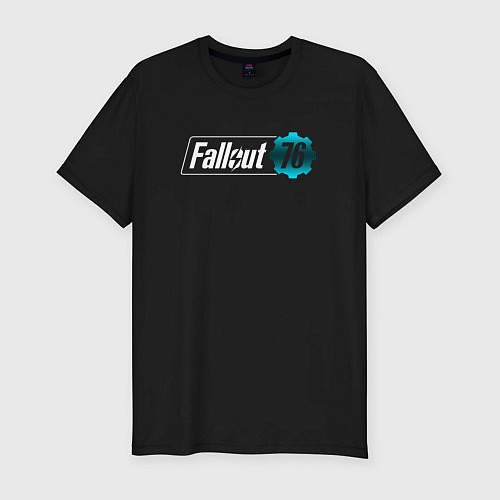 Мужская slim-футболка Fallout new vegas / Черный – фото 1
