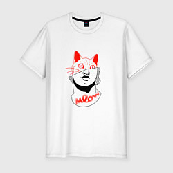 Мужская slim-футболка Meow statue 1