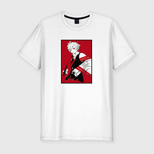 Мужская slim-футболка Опасный Карма / Белый – фото 1