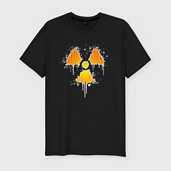 Мужская slim-футболка Radioactive symbol