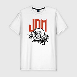 Футболка slim-fit JDM Japan Snail Turbo, цвет: белый