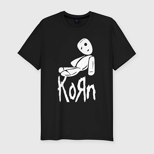 Мужская slim-футболка Korn КоРн / Черный – фото 1