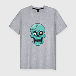 Мужская slim-футболка Zombie Skull