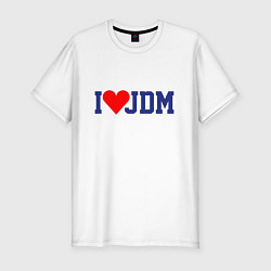 Футболка slim-fit I love JDM!, цвет: белый