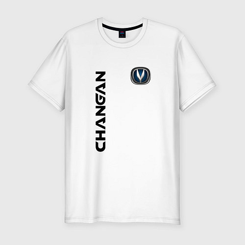 Мужская slim-футболка CHANGAN CHINE ЧАНГАН / Белый – фото 1
