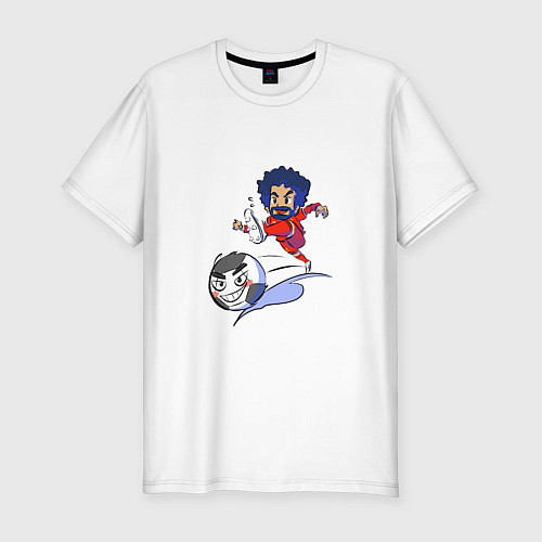 Мужская slim-футболка Football - Salah / Белый – фото 1