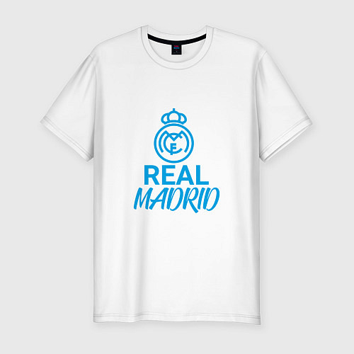 Мужская slim-футболка Real Madrid Football / Белый – фото 1