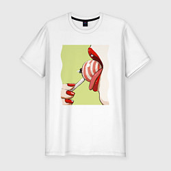 Футболка slim-fit Сhupa chups Lips Fly Hype, цвет: белый