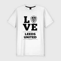 Мужская slim-футболка Leeds United Love Классика
