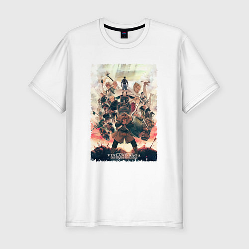 Мужская slim-футболка Сага о Винланде Конец пролога / Белый – фото 1