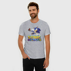 Футболка slim-fit Sonic Colours Hedgehog Video game, цвет: меланж — фото 2
