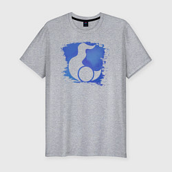 Футболка slim-fit Знак Тзинча пятно, цвет: меланж