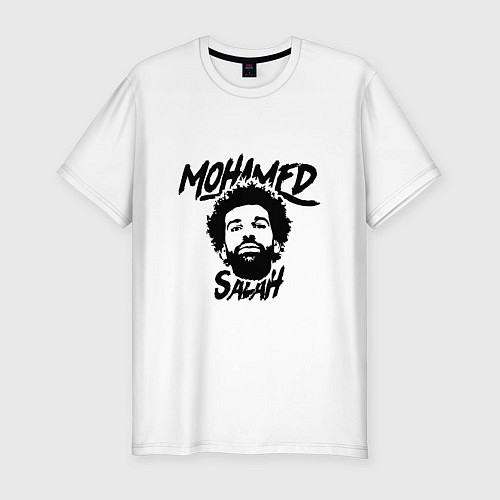 Мужская slim-футболка Ливерпуль - Мо Салах / Белый – фото 1