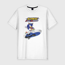 Футболка slim-fit Sonic Free Riders Hedgehog Racer, цвет: белый