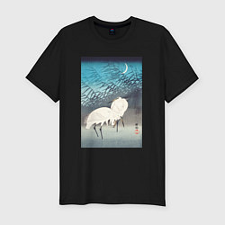 Футболка slim-fit Egrets and Reeds in Moonlight, цвет: черный