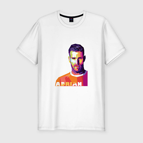 Мужская slim-футболка Adrian / Белый – фото 1