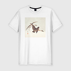 Мужская slim-футболка Geese and Full Moon