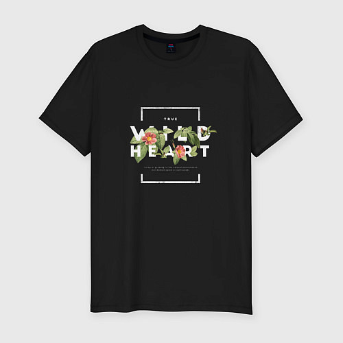 Мужская slim-футболка True Wild Heart / Черный – фото 1