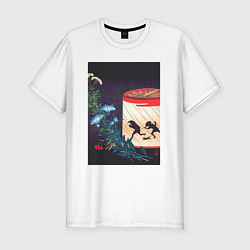 Мужская slim-футболка Bellflower and Lantern Японский бумажный фонарь