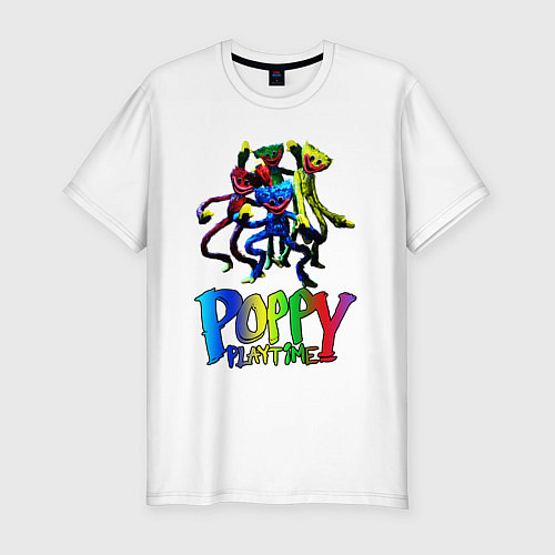 Мужская slim-футболка POPPY PLAYTIME HAGGY WAGGY Mini Huggies / Белый – фото 1