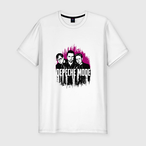 Мужская slim-футболка DEPECHE MODE GLOBAL SPIRIT TOUR / Белый – фото 1