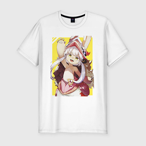 Мужская slim-футболка Nanachi made in abyss / Белый – фото 1
