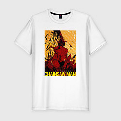 Футболка slim-fit CHAINSAW MAN DENJI, цвет: белый