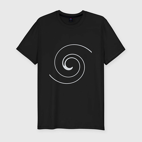 Мужская slim-футболка Спираль Вселенной / Черный – фото 1
