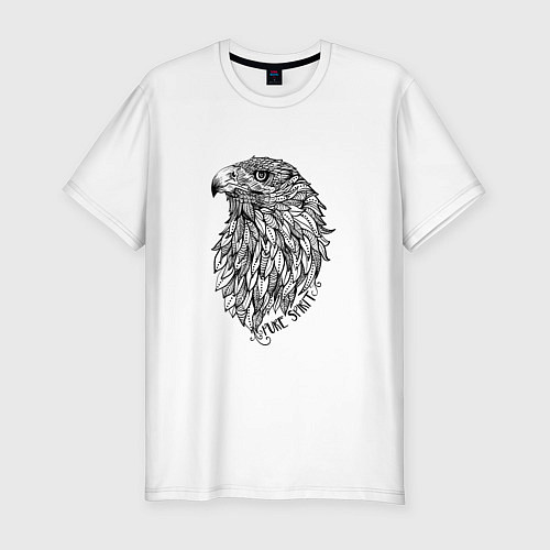 Мужская slim-футболка Eagle Pure Spirit Орёл Чистый Дух / Белый – фото 1