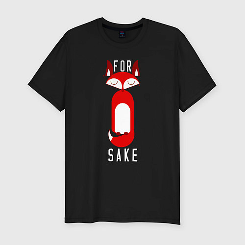 Мужская slim-футболка For Sake / Черный – фото 1