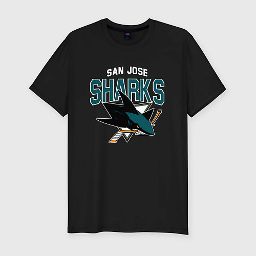 Мужская slim-футболка SAN JOSE SHARKS NHL / Черный – фото 1