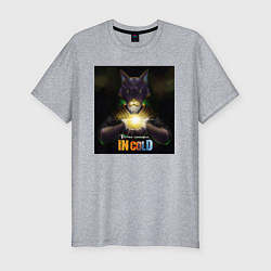 Мужская slim-футболка IN COLD волчье солнышко