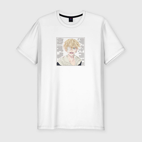 Мужская slim-футболка Кричащий Чифую / Белый – фото 1