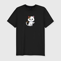 Футболка slim-fit Rude cat, цвет: черный