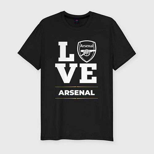 Мужская slim-футболка Arsenal Love Classic / Черный – фото 1