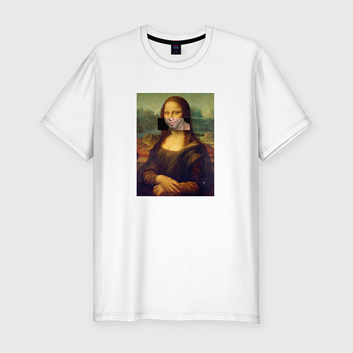Мужская slim-футболка Мона Милос / Белый – фото 1