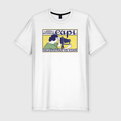Мужская slim-футболка Fotoartikelen Capi Винтажная реклама фотосалона
