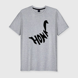 Мужская slim-футболка Honk Black Гусь Черный